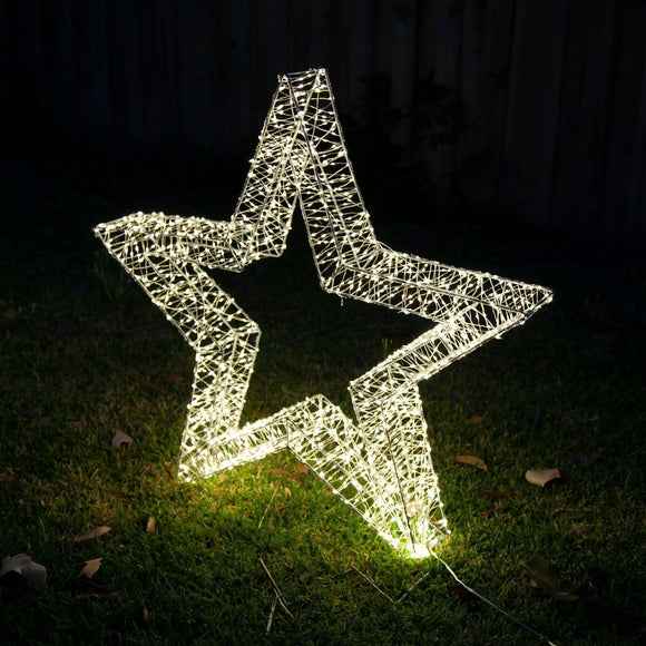 Samland 3D Frame Led Star Warm White for Christmas Decoration - 3Dstar_S - RnR Galore