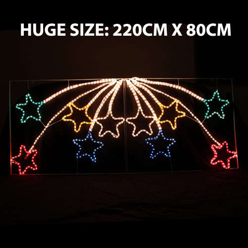 Samland Led Animated 10 Stars Motif Rope Light for Christmas 2.2m - RnR Galore