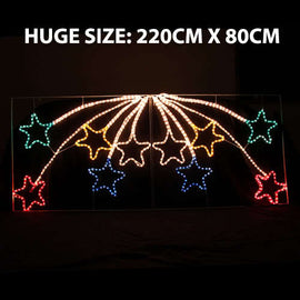 Samland Led Animated 10 Stars Motif Rope Light for Christmas 2.2m - RnR Galore