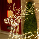 Samland Led Warm White Copper Wired 3d Standing Reindeer For Christmas Decoration - RnR Galore