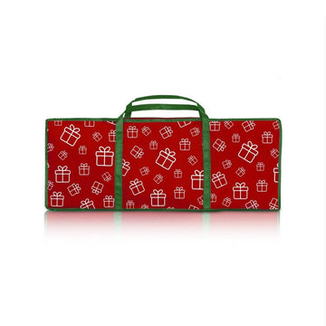 Santa's Helper Printed Christmas Paper Storage Bag With 5 Rolls and Scissors Set - RnR Galore