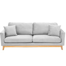 Sarantino 3 Seater Faux Velvet Sofa Bed Couch Furniture Light Grey - RnR Galore