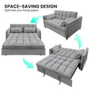 Sarantino Quincy 2 - Seater Velvet Sofa Bed in Dark Grey with Wooden Frame and Tufted Design - RnR Galore