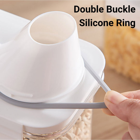 Sealed Household Grain Storage Box Transparent Rice Bucket Kitchen Storage - 2300ml - RnR Galore