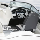 Seamanship 2X Folding Boat Seats Marine Seat Swivel High Back 12cm Padding Black - RnR Galore