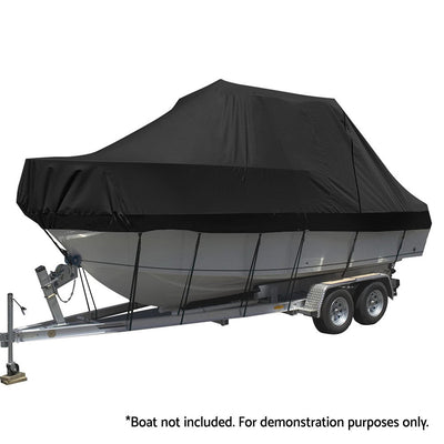 Seamanship Boat Cover 19 - 21ft Trailerable Jumbo Marine Grade Heavy Duty Black - RnR Galore