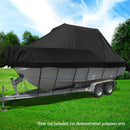 Seamanship Boat Cover 25 - 27ft Trailerable Jumbo Marine 600D Heavy Duty Black - RnR Galore