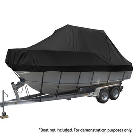 Seamanship Boat Cover 25 - 27ft Trailerable Jumbo Marine 600D Heavy Duty Black - RnR Galore