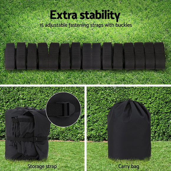 Seamanship Boat Cover 25 - 27ft Trailerable Jumbo Marine 600D Heavy Duty Black - RnR Galore