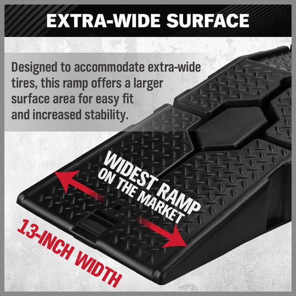 SEDY 2Pcs 2 Ton Heavy Duty Car Ramps 17cm Rise Antiskid Vehicle Service Ramp Au - RnR Galore