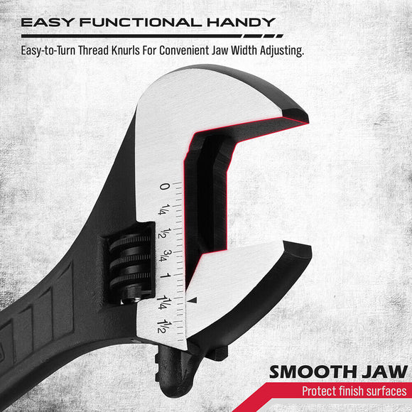 SEDY 4Pc Adjustable Wrench Set Shifter Heavy Duty SAE & Metric Household Repair - RnR Galore