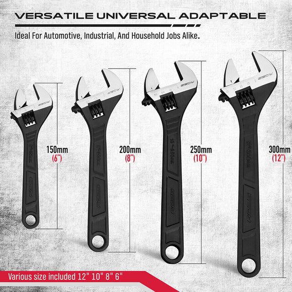 SEDY 4Pc Adjustable Wrench Set Shifter Heavy Duty SAE & Metric Household Repair - RnR Galore