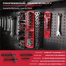 SEDY 8Pcs Magnetic Socket Organizer Tray Metric SAE Sockets Storage Holder Tool - RnR Galore