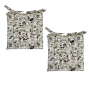 Set of 2 Cotton Cover Chair Pads 40 x 40 cm Arc de Triomphe - RnR Galore