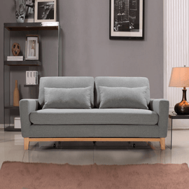 SHASA 2 Seater Pull - out Sofa bed Grey celadon - RnR Galore