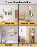 Shatterproof Acrylic Mirror Tiles – 4 - Pack Wall Stickers for Kids, Home Gym, Bedroom & Bathroom, Easy Peel - and - Stick Decorative Mirrors with Double - Sided Tape (Silver,8" x 8") - RnR Galore