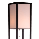 Shelf Floor Lamp - Shade Diffused Light Source with Open - Box Shelves - RnR Galore