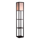 Shelf Floor Lamp - Shade Diffused Light Source with Open - Box Shelves - RnR Galore