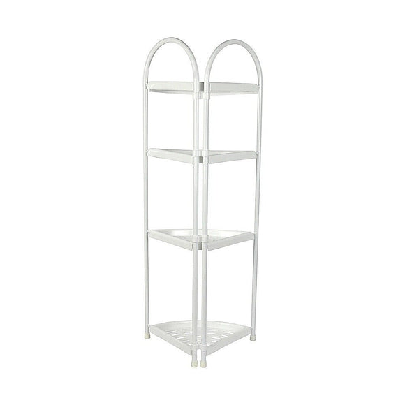 Shower Corner Shelf White Caddy Bathroom Shelves Organiser Bath Storage Rack 4 - RnR Galore