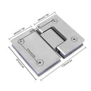 Shower Glass Door Gate Hinge 304 Stainless Steel 180 Degrees Polished Chrome Finish - RnR Galore