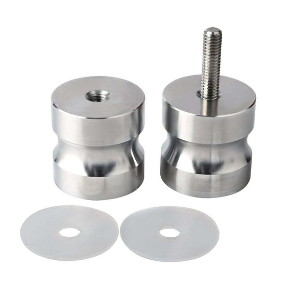 Shower Glass Door Knob Bathroom Round Back - to - Back Handle SUS304 Brushed Nickel - RnR Galore