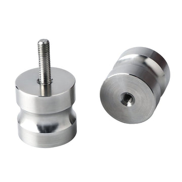 Shower Glass Door Knob Bathroom Round Back - to - Back Handle SUS304 Brushed Nickel - RnR Galore