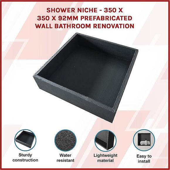 Shower Niche - 350 x 350 x 92mm Prefabricated Wall Bathroom Renovation - RnR Galore