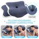 Side Sleeper Neck Pillow | Odor - Free, Light Beige Friendly Design, Comfortable Sleep Posture, Polyester Material, Hand Wash Only - RnR Galore