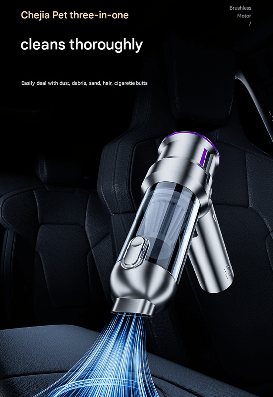 Silver and Purple 4 - in - 1 Cordless Handheld Vacuum Cleaner - Powerful 16KPa Suction with Brushless Motor, Blower & Air Pump - RnR Galore