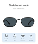 Silver Frame and Grey Lenses Modern Retro Geometric Sunglasses - Chic Metal Frame with UV400 Lenses and Black PU Leather Protective Case - RnR Galore