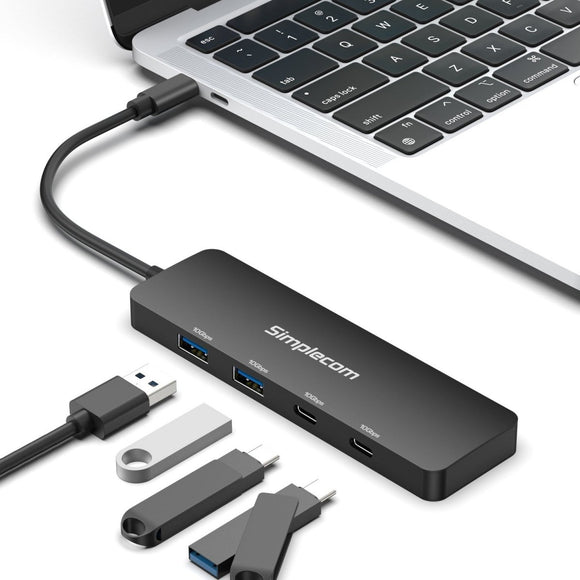 Simplecom CH392 USB 3.2 Gen2 USB - C 4 - Port 10Gbps Hub (2x USB - A and 2x USB - C) - RnR Galore