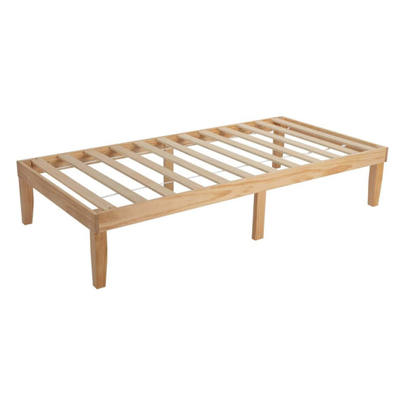 Single Size Warm Wooden Natural Bed Base Frame – King Single - RnR Galore