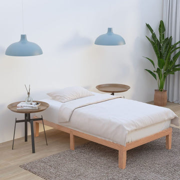 Single Size Warm Wooden Natural Bed Base Frame – King Single - RnR Galore