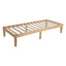 Single Size Warm Wooden Natural Bed Base Frame – King Single - RnR Galore