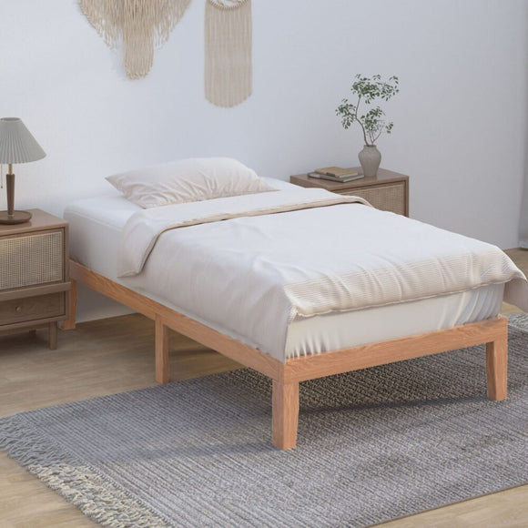 Single Size Warm Wooden Natural Bed Base Frame – King Single - RnR Galore