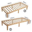 Single Size Warm Wooden Natural Bed Base Frame – Single - RnR Galore