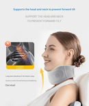 Size XL Grey Ergonomic Neck Support Brace - Soft Cervical Collar for Posture Correction and Pain Relief - RnR Galore