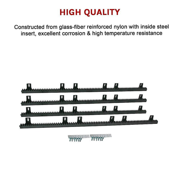 Sliding Gate Hardware Accessories Kit - 4m Gear Rack Track - RnR Galore