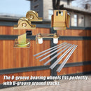 Sliding Gate Hardware Accessories Kit - 6m Track, Wheels, Stopper, Roller Guide - RnR Galore