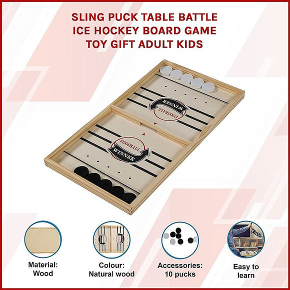 Sling Puck Table Battle Ice Hockey Board Game Toy Gift Adult Kids - RnR Galore