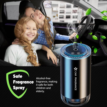 Smart Car Air Freshener with Starry Lights Projector: Automatic Aroma Diffuser, 3 Modes, Rechargeable for Car & Home - RnR Galore