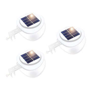 Solar Multipurpose Light (3 - Piece, White) w/ Screw & Mount, Energy - Saving - RnR Galore