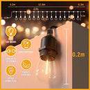Solar Power 15 LED 18.2M Festoon String Lights Wedding Party WaterProof - RnR Galore