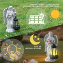 Solar - Powered Angel Lantern Outdoor Light, Resin Waterproof Garden Decorative Light, Walkway and Lawn Mood Light, Garden Statue Ornament for Ambiance - RnR Galore