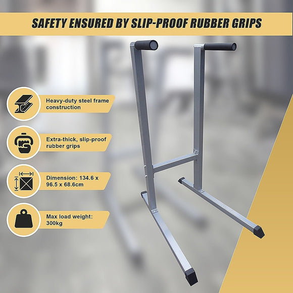 Solid Dip Station Power Tower for Home Gym Strength Training Upper Body Workouts - RnR Galore