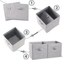 SORTI 27x28x27 CM Dark Pink 8 - Pack Foldable Storage Cubes - Fabric Bookcase Organizers for Toys and More - RnR Galore