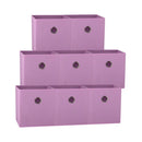 SORTI 27x28x27 CM Light Pink 8 - Pack Foldable Storage Cubes - Fabric Bookcase Organizers for Toys and More - RnR Galore