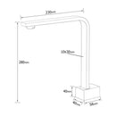 Square Chrome Gooseneck Arm Wall Mounted Swivel Bathtub Spout Faucet Outlet Set - RnR Galore