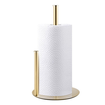 Stainless Steel Double Pole Paper Towel Holder - Gold - RnR Galore