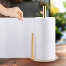 Stainless Steel Double Pole Paper Towel Holder - Gold - RnR Galore